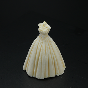 Gâteau au chocolat et crème au fromage saveur mousse <span class=keywords><strong>exotique</strong></span> glacée, design robe de mariée - Product Image 3