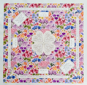 Tapis de Mahjong Américain à Motif Oiseaux <span class=keywords><strong>Orange</strong></span> Rose sur Base Crème, Cadre en Rotin, Antidérapant en Caoutchouc - Product Image 4