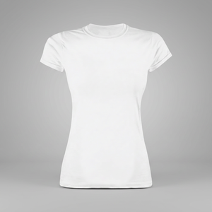 Women's White 100% Cotton Slim Fit Crew Neck Short Sleeve Casual <b>T</b>-<b>Shirt</b> - Product Image 3