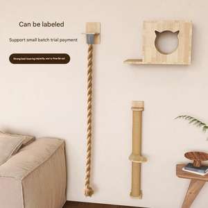Tiragraffi per Gatti da Parete in Legno Massello, Combinazione Fai-da-te, Struttura per Arrampicata per Gatti, Senza Formaldeide, Eco-Friendly, Arredamento per Animali Domestici - Product Image 2