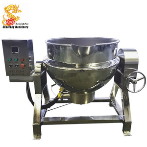 Food Processing SS304 Tilting Vertical Jacketed <strong>Kettle</strong> 300L Gas Heating <strong>Fish</strong> Beef Meat Cooking Sauce Beef Meat Motor Bearing Pot - Product Image 1