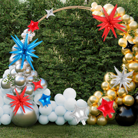 Ballon Étoile Métallique Multicolore Effet Éclatant pour Décoration Murale de Célébration