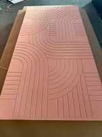 Panneau acoustique à motif géométrique absorbant le son, panneaux muraux acoustiques 3D en MDF PET pour salle de conférence