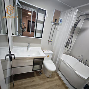 Casa de contenedores plegable de paquete plano personalizada de 40 pies <span class=keywords><strong>con</strong></span> estructura cóncava-convexa, éxito mundial para hoteles, oficinas, tiendas - Product Image 5