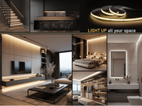 Panneaux muraux à lattes en bois de design intérieur moderne Led Painel Akustikpaneele Panneaux acoustiques Panneau acoustique avec éclairage LED