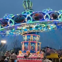 Installations de parc d'attractions chaîne carrousel chairoplane 24 manèges balançoire au plafond chaise volante