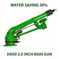 Pistola de Riego de Alta Presión con Brida de 2 Pulgadas, Alcance de 50m, Pistola de Riego Agrícola, Pistola de Riego por Aspersión de Ahorro de Agua
