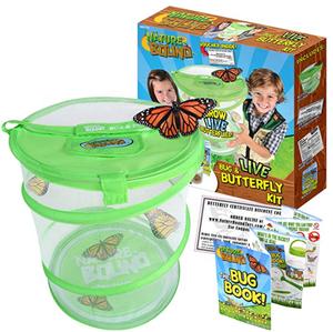 Kit de Hábitat para Cultivo de Mariposas YL - Con Cupón de Descuento para Canjear por Gusanos Vivos para Uso en el Hogar o la Escuela - Jaula Emergente <span class=keywords><strong>Verde</strong></span> - Product Image 1