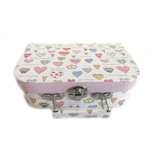 Giá Thấp Tùy Chỉnh In Ấn Mini Bé Keepsake Hộp Giấy Bao Bì Hộp Quà Tặng Với Xử Lý Tông Vali Hộp - Product Image 1