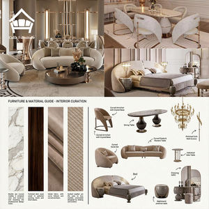 High End Modern Luxury Curved Boucle Velvet <strong>Sofa</strong> Set with Sponge Filled <strong>Cushions</strong> <strong>for</strong> Apartment and Villa Living Rooms Interior - Product Image 5