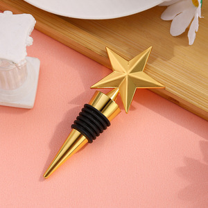 Five-Pointed Star Wine <b>Stopper</b> Gold And Silver Metal Sealing Bottle <b>Stopper</b> For Wedding Party Gift - Product Image 3
