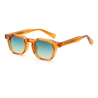 Vente en gros, Nouveau design d'usine, Lunettes de soleil rétro vintage carrées à monture intégrale, Luxe, Tendance, Mode, Logo personnalisé, Protection UV400, Confortables