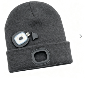 Bonnet en tricot LED personnalisé avec lumière <span class=keywords><strong>rechargeable</strong></span> et logo brodé – Chapeau d'hiver - Product Image 4