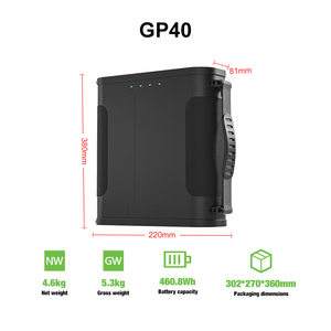 Estación de Energía Solar Portátil de 18W 100W para Exteriores, Batería de Litio Ternaria de 144000mAh/460.8Wh, Cigarrillo USB QC3.0 - Product Image 1