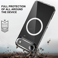 Pack 5-en-1 : Coque Magnétique HD Transparente avec 2 Protections d'Objectif et d'Écran en Verre Trempé pour iPhone 17, 15, 16, 14, Air, Plus