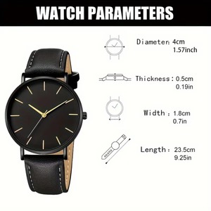 Relojes Casuales para Hombre, Relojes de Negocios Sencillos de Cuero Sintético, Relojes de Cuarzo para Hombre, Elección Ideal para Regalos - Product Image 5