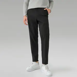 लुलु कमीशन पुरुषों की पैंट कैजुअल हाई इलास्टिक त्वरित सुखाने वाली फिटनेस पैंट कम्यूटर दोहरे उपयोग सूट पैंट 2024 नई