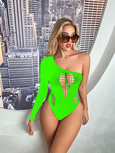 Manches longues Teddy femmes Sexy maille pure Lingerie Bikini hauts Ins mode discothèque Dancewear Sexy érotique Lingerie - Product Image 6