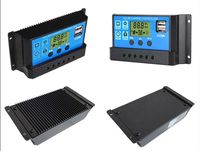 Contrôleurs de charge solaire MPPT Demuda 10 ampères, PWM intelligents, deux ports USB DC 12V 24V pour chargeur de batterie au plomb-acide MAX 1500W 50V