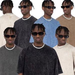 Camiseta de manga corta de algodón holgada de estilo americano para hombre y mujer - Product Image 4