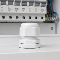 Passe-câble étanche IP68 basse tension PG29 en nylon avec connecteur de jonction, écrou de blocage, joint d'étanchéité et bague de retenue