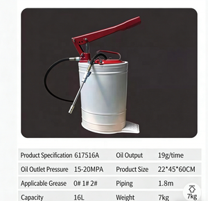 <span class=keywords><strong>Pompe</strong></span> à graisse manuelle haute pression 20L pour seau d'<span class=keywords><strong>huile</strong></span> avec sortie 9,5 mm, personnalisable OEM/ODM/OBM, garantie 1 an - Product Image 2