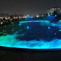 Fontaine d'eau holographique flottante pour événements, spectacle de lumière laser, fontaine dansante, installation sur site