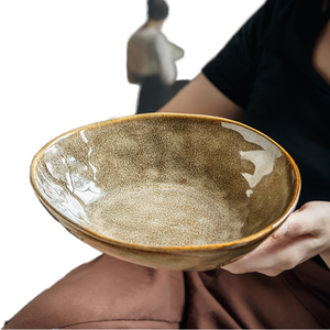 Tazón de fideos de cerámica Irregular Retro clásico de 8 pulgadas Diseño de gota de agua único <span class=keywords><strong>para</strong></span> restaurante y fiesta Producto de exportación transfronterizo - Product Image 6