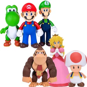 XRH 5 inch 3D Cartoon Figure Mario Bros. Figures Game Toy Super Mario Action Figures