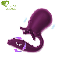 Vibrateur à double tête en forme de pieuvre pour stimulation clitoridienne et du point G, 10 fréquences, rechargeable par USB, étanche, achat en gros
