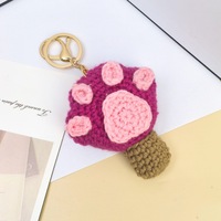 Amigurumis en gros : Porte-clés en forme de patte d'animal en fourrure, tricotés et faits main au crochet, motifs patte d'ours, chien, chat, breloques pour sacs à main