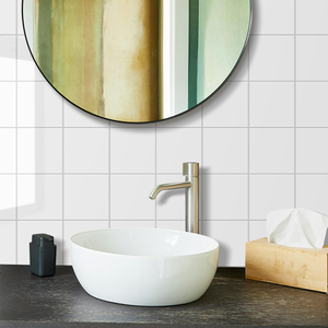 SPC di lusso bianco lucido piastrelle e Stick <span class=keywords><strong>cucina</strong></span> Backsplash forte adesivo pannello da parete <span class=keywords><strong>per</strong></span> accento parete bagno camino - Product Image 4