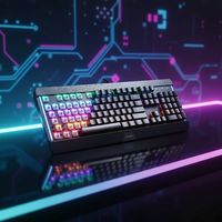 Clavier mécanique programmable pleine taille Lk169 DAREU pour ordinateur de bureau/ordinateur portable, filaire, rétroéclairage LED, touches bicolores annotées