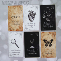 Jeu de tarot médiéval vintage à impression personnalisée, papier d'art de haute qualité 350 g/m², cartes d'oracle