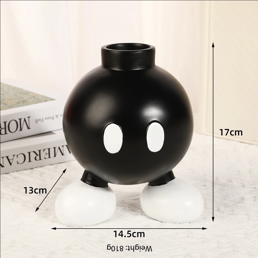 Jarrón negro Mickey gordo