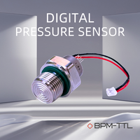 Sensor tekanan membran baja tahan karat, berulir datar 316L, Sensor tekanan membran 4-20mA/IC/RS485 C1/4 Port 0.2% FS IP55 24V DC