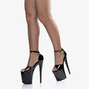 <span class=keywords><strong>Sandalias</strong></span> de Plataforma Negras con Cordones y Tacón de 20 cm para Mujer, Estilo Peep Toe, para Bailar en Club Nocturno, Talla Grande, Estilo Gladiador Gótico, Sexy y Fetiche - Product Image 6