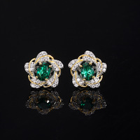 Boucles d'oreilles en cuivre plaqué argent en forme de boule à la mode avec zircon pour femme, cadeau