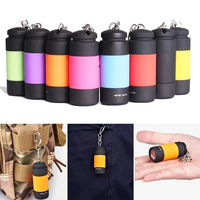 Mini linterna EDC portátil para llavero, linterna de regalo del tamaño de un pulgar, recargable por USB, de ABS, para exteriores, de emergencia, LED, venta al por mayor, personalizada
