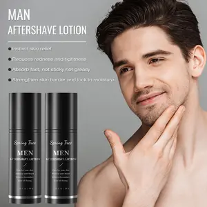Après-rasage à l'aloe vera de marque privée, lotion hydratante après-rasage pour hommes, crème anti-rougeur et anti-irritation