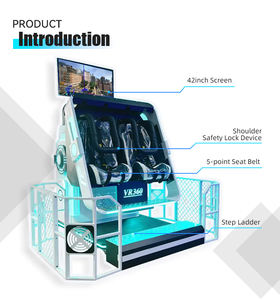 آلة ألعاب الواقع الافتراضي المعدنية التي تعمل بالعملات المعدنية بزاوية 360 درجة مع مقعدين متحركين للمناطق الترفيهية الداخلية وحدائق المغامرات وصالات اللعب - Product Image 2