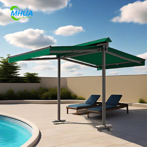 Hiện đại ngoài trời đôi-mở có thể thu vào bướm mái hiên Hợp kim nhôm mái hiên - Product Image 2