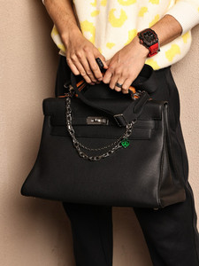 Borsa da Viaggio in Vera Pelle Nera per <span class=keywords><strong>Uomo</strong></span>, Ispirata ai Designer, Multifunzione, a Tracolla e a Mano - Product Image 2