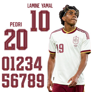 Números de Camiseta Termoadhesivos <span class=keywords><strong>para</strong></span> Serigrafía, Camisetas de Fútbol Copa 2026, Conjuntos de Nombres de Jugadores, Conjuntos de Nombres Personalizados <span class=keywords><strong>para</strong></span> Camisetas de Fútbol - Product Image 1