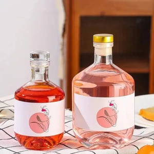 250ml 500ml Transparent Empty Glass <strong>Bottle</strong> <strong>with</strong> <strong>Cork</strong> Stopper, Used for Vodka Tequila <strong>Bottle</strong>, champagne Water - Product Image 3
