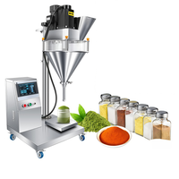 Machine de remplissage semi-automatique à micro-dosage pour poudres, avec remplisseur à vis sans fin pour protéines, farine et épices