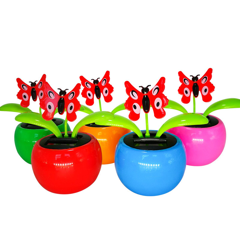 Pink Cute Solar Power Flip Flap Flower Insect For Egypt