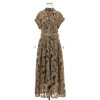 Robe blazer brodée en dentelle, élégante, à manches courtes, pour l'été, directement de l'usine