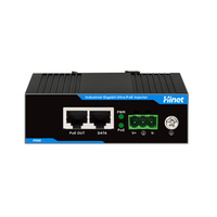 Inyector PoE Industrial de un Solo Puerto y 60W IEEE8023at, Adaptador de Alimentación a través de Ethernet de Múltiples Velocidades para Riel DIN, para WiFi 7, AP, PTZ y Altavoces