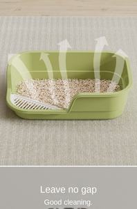 Caja de Arena Clásica Resistente para Gatos, Ecológica, Biodegradable, de Plástico Grueso y Silicona Resistente a Arañazos, para la Eliminación de Desechos de Mascotas - Product Image 2